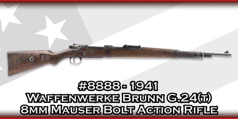 1941 Waffenwerke Brunn  G.24(t)  8mm Mauser  Bolt Action Rifle