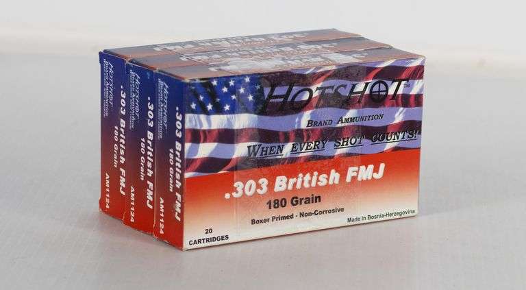 60rds Hotshot 303 British 180gr FMJ Ammo