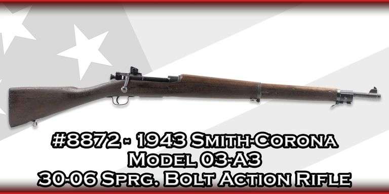 1943 Smith-Corona  Model 03-A3  30-06 Sprg.  Bolt Action Rifle