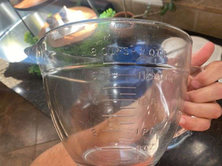 Pyrex, Pampered Chef’s Measuring Cups & Assorted Plates & Bowls