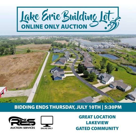 Lake Erie Building Lot Online Only Auction