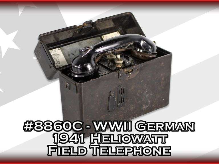 WWII German 1941 Heliowatt  Field Telephone
