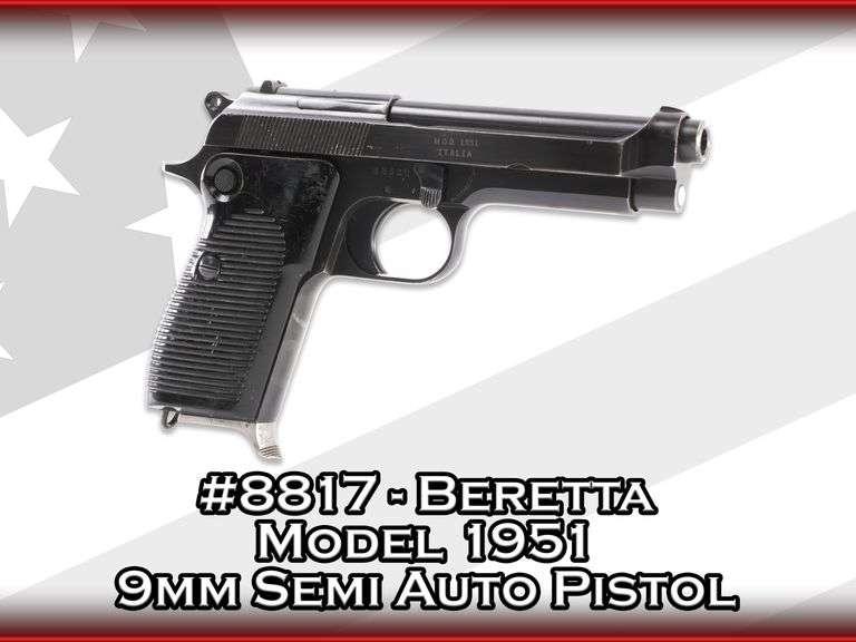 Beretta  Model 1951  9mm  Semi Auto Pistol