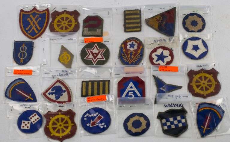 Assorted WWII Military Uniform Patches