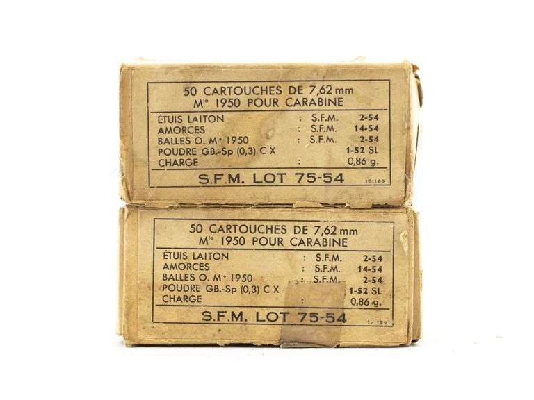 (100rds) Vintage French Military Surplus .30 Carbine Ammo