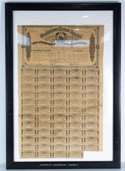 Confederate States Of America Bonds