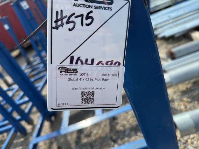 Global 4' x 42" Pipe Rack