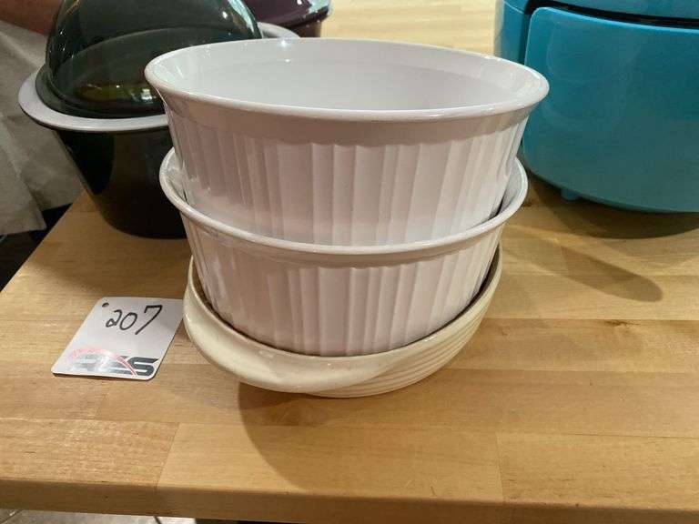 Cooks Essentials Air Fryer, Pampered Chef Bowl w/ Lid, & Other Casserole Dishes
