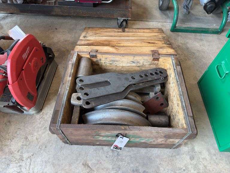 Wooden Greenlee Box w/ Various Shoes