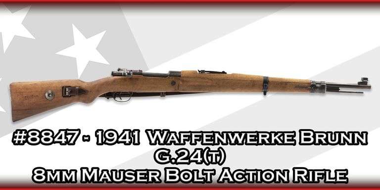 1941 Waffenwerke Brunn  G.24(t)  8mm Mauser  Bolt Action Rifle