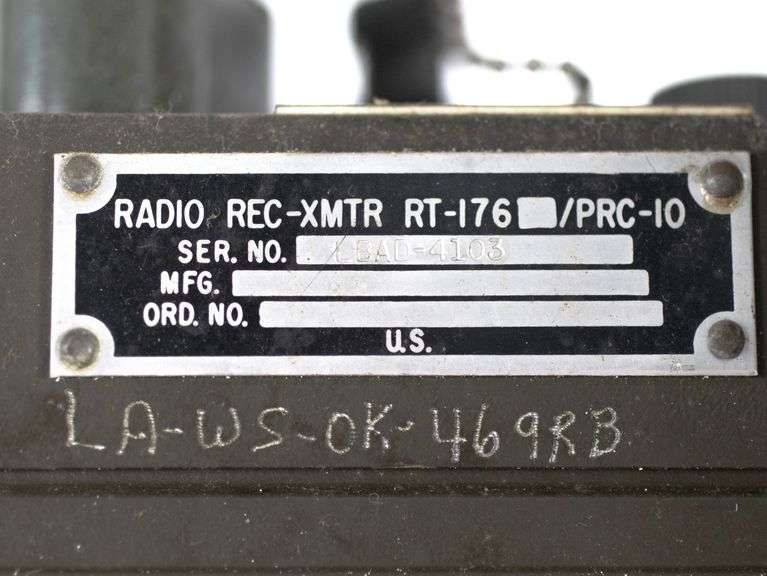 Korean & Vietnam Era Radio Rec-Xmtr RT-176 / PRC-10