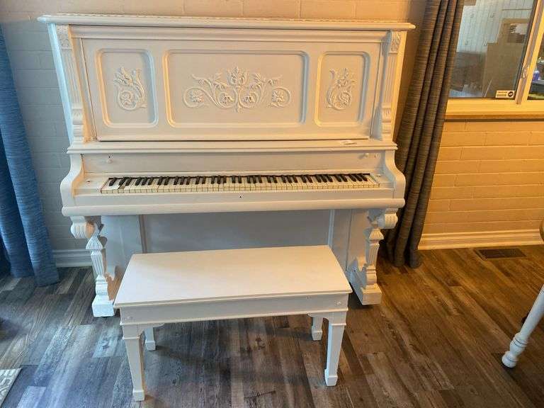 White Painted Piano