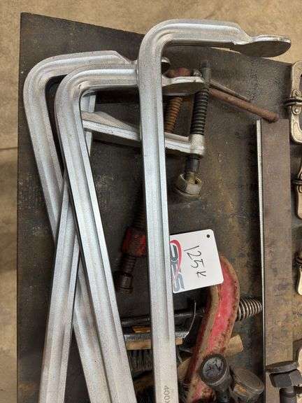 4 400x140 mm C Clamps & 2 Metal Squares