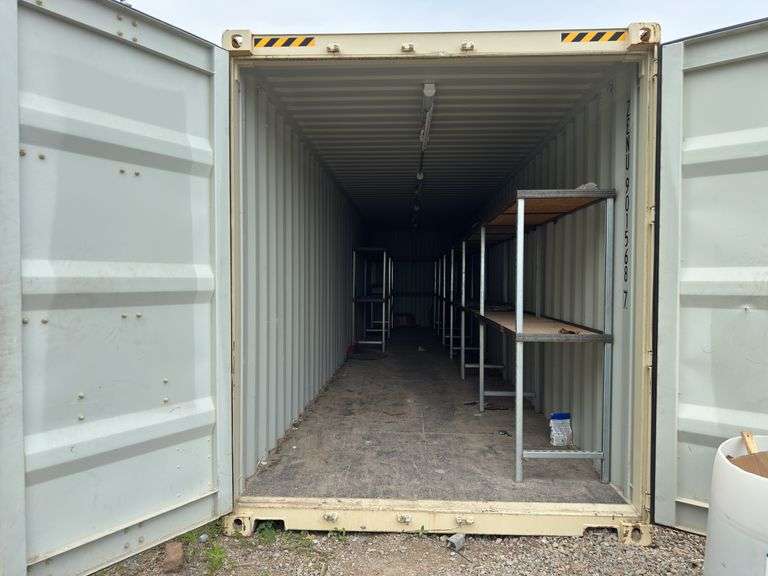 40’ Shipping Container w/ Welded In Shelves