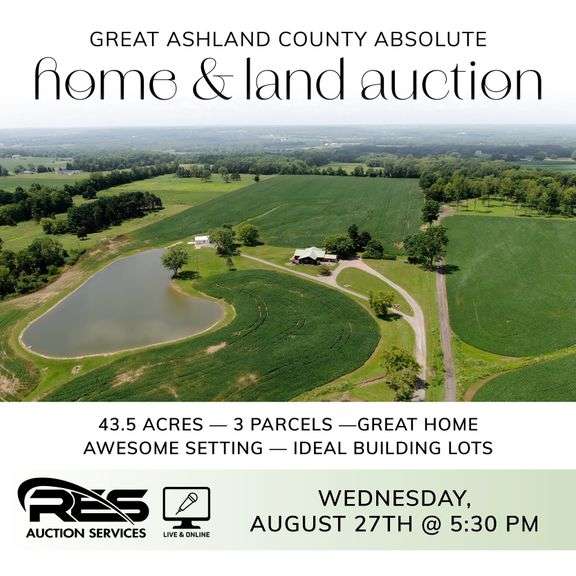 Great Ashland County Absolute Home & Land Auction