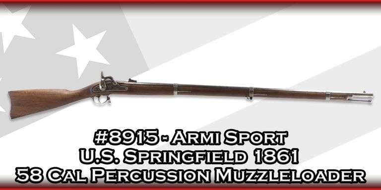 Armi Sport  U.S. Springfield 1861  58 Cal  Percussion Muzzleloader