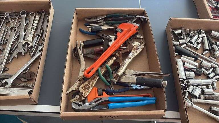 Assorted Pipe Wrenches, Vice Grips, & Chanel Locks