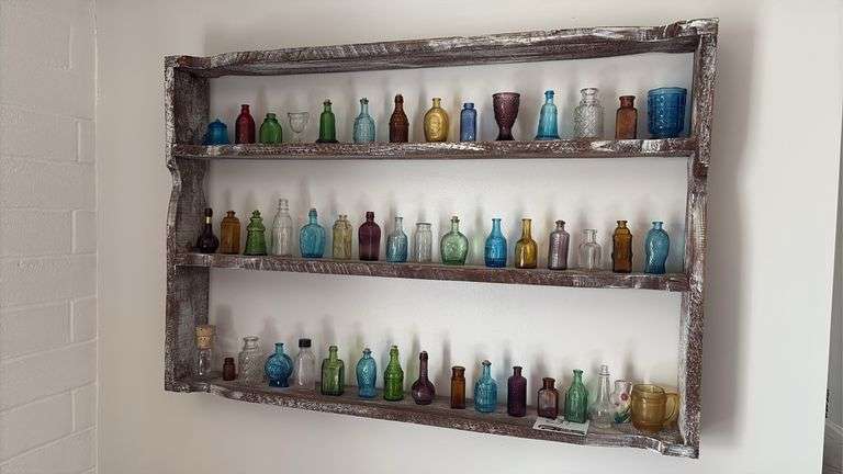 Decorative Multi-Colored Glass Bottles