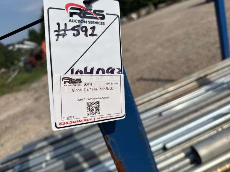 Global 4' x 42" Pipe Rack