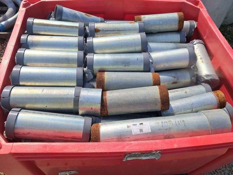 Tote of 12” X 4.5” Pre-Cut Pipe Connectors