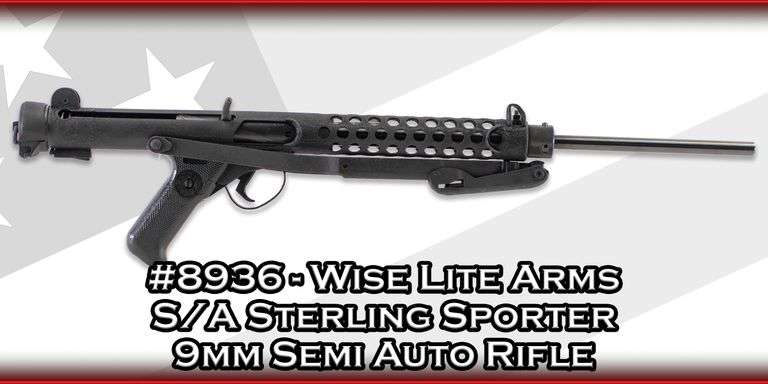Wise Lite Arms  S/A Sterling Sporter  9mm  Semi Auto Rifle