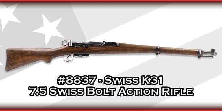 Swiss  K31  7.5 Swiss  Bolt Action Rifle