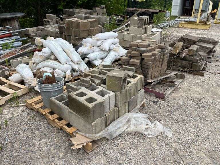 Several Skids of Hardscaping Materials