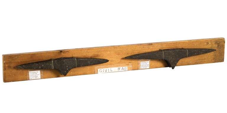 (2) Civil War Era Entrenching Tool Heads
