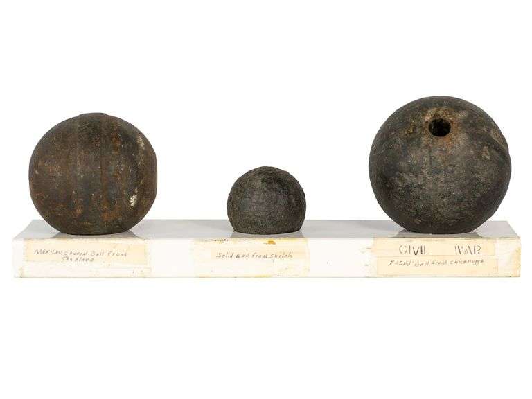 (3) Civil War Era Cannon Balls