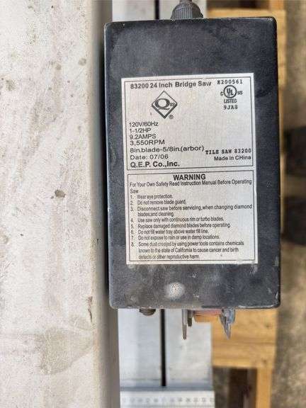Q.E.P. 24” Bridge Saw