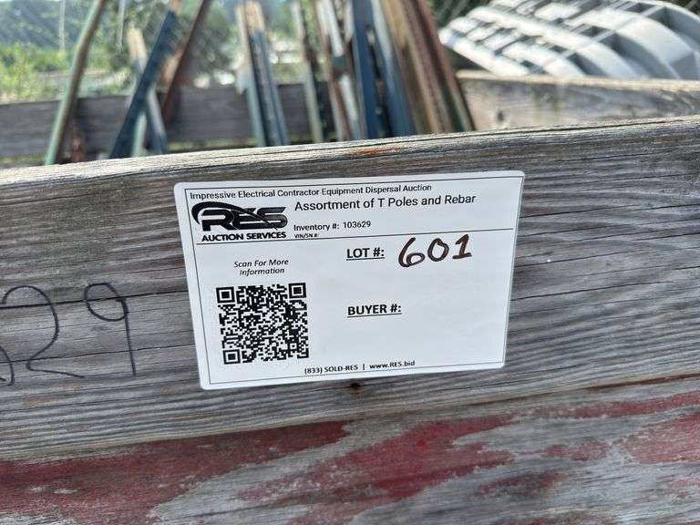 Assortment of T Poles & Rebar