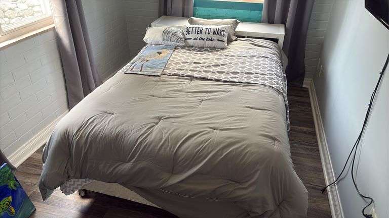 Twin Bed w/ Bookcase Headboard