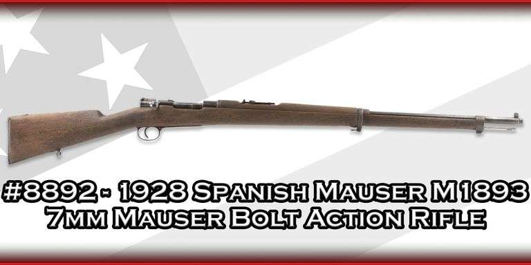 1928 Spanish Mauser  M1893  7mm Mauser  Bolt Action Rifle