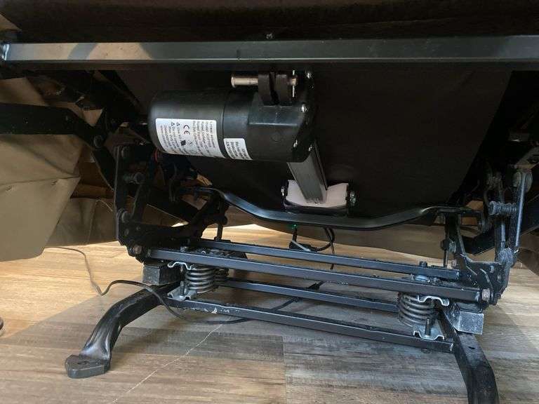 Leather Multimen Position Button Powered Recliner w/ USB Charging Port