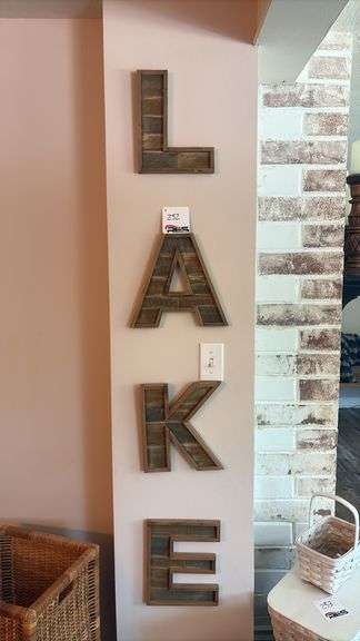 'LAKE' Letter Sign