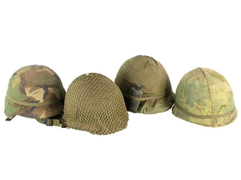 (4) Vintage Military Helmets