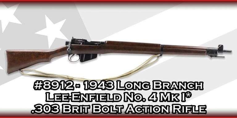 1943 Long Branch  Lee-Enfield No. 4 Mk I*  .303 Brit  Bolt Action Rifle
