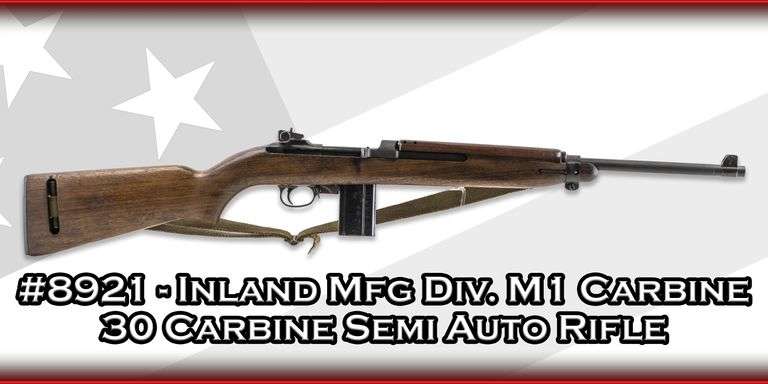 Inland Mfg Div.   M1 Carbine  30 Carbine  Semi Auto Rifle