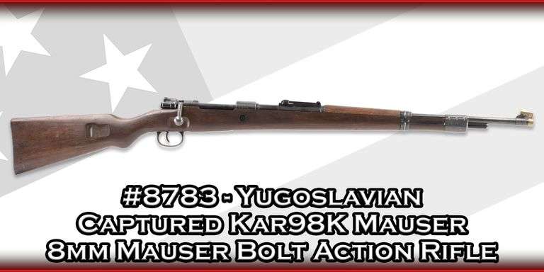 Yugoslavian  Captured Kar98K Mauser  8mm Mauser  Bolt Action Rifle