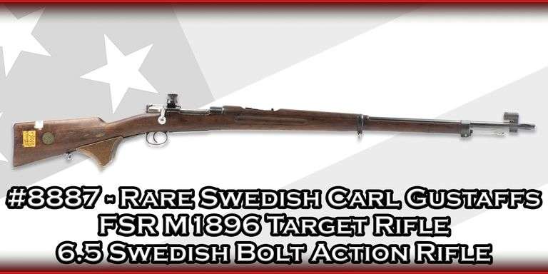 Rare Swedish Carl Gustaffs  FSR M1896 Target Rifle  6.5 Swedish   Bolt Action Rifle