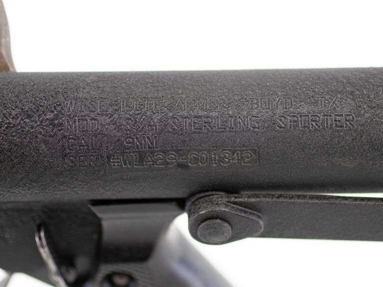 Wise Lite Arms  S/A Sterling Sporter  9mm  Semi Auto Rifle