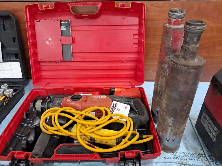 HILTI DD 110-W Coring Drill with 3” and 4” Bits