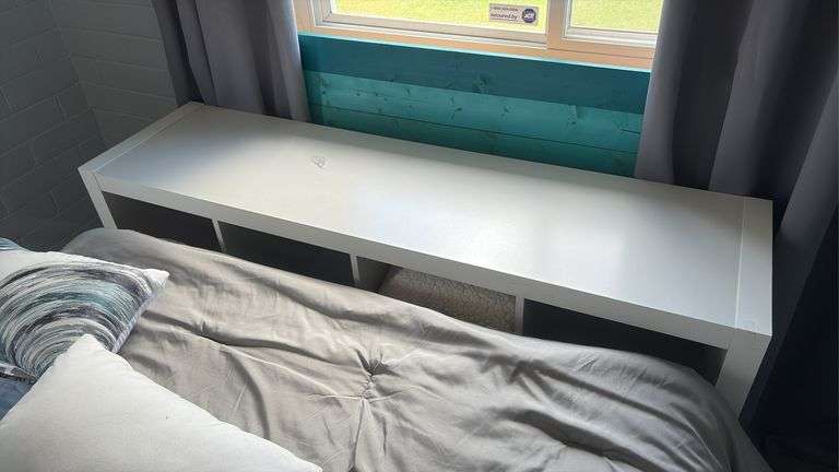Twin Bed w/ Bookcase Headboard