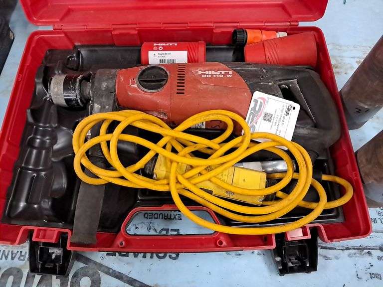 HILTI DD 110-W Coring Drill with 3” and 4” Bits