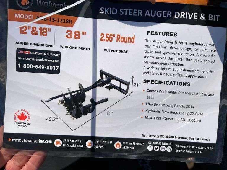 Wolverine  Q/A Auger & Drive Q/A