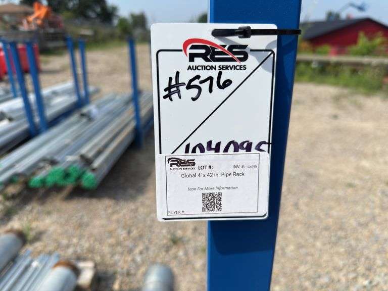 Global 4' x 42" Pipe Rack