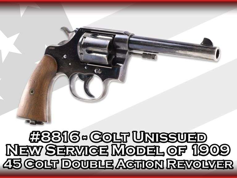 Colt   Unissued New Service Model of 1909  45 Colt  Double Action Revolver