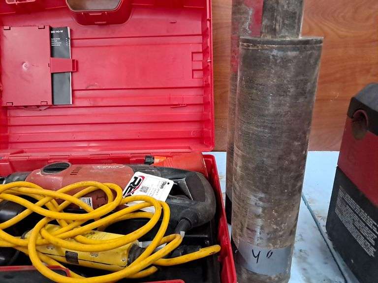 HILTI DD 110-W Coring Drill with 3” and 4” Bits