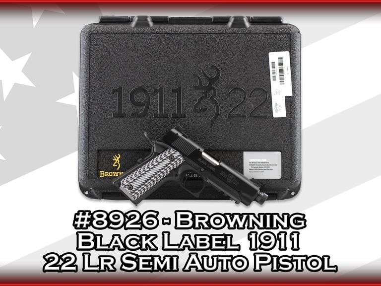 Browning  Black Label 1911  22 Lr  Semi Auto Pistol