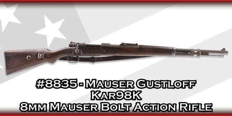Mauser Gustloff  Kar98K  8mm Mauser  Bolt Action Rifle